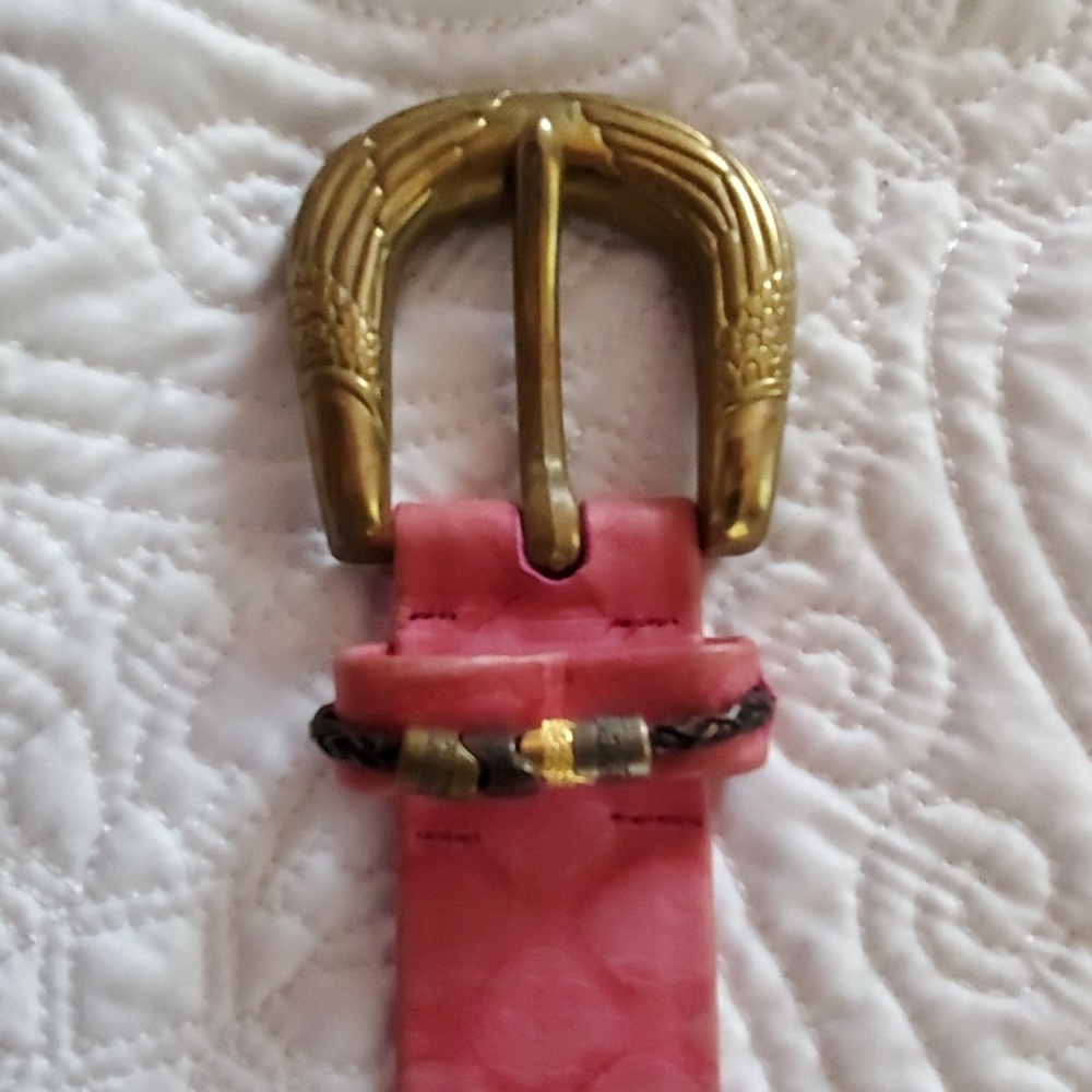 Vintage Womans leather and snakeskin belt - Picture 6 of 8